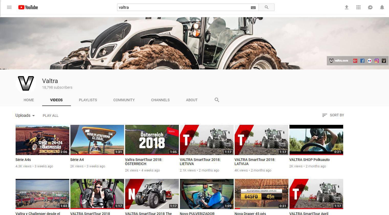 Valtra YouTube